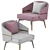 Aster Billy: Sophisticated Armchair Bliss 3D model small image 1
