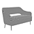 Elegant Collinet Scala Sofa 3D model small image 4