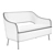 Elegant Collinet Scala Sofa 3D model small image 5