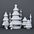 Festive Christmas Tree Decoration 3D model small image 2