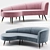 Elegant Evangeline Velvet Parisian Sofa 3D model small image 1