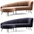 Elegant Evangeline Velvet Parisian Sofa 3D model small image 2