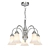 Rosanna 5-Light Brushed Nickel Chandelier 3D model small image 1