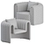 Remnant Armchair: Stylish Design and Comfort by Sancal 3D model small image 2