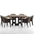 Modern Dining Table Set 3D model small image 2