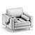 Bogart Armchair: Classic Elegance by La Forma 3D model small image 3