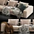 Modern Minotti West Sofa: Sleek Design & Superior Comfort 3D model small image 4