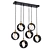 Industrial Pendant Light with Metal Shades 3D model small image 1