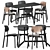 Sleek Seating Set: Colander Chair, Wood Chair, & Elephant Table 3D model small image 1