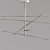Elegant Crossroad Pendant Lamp 3D model small image 2