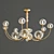 Loreta: Elegant Brass LED Chandelier 3D model small image 2