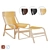 Modern Toro Lounge Chair & Ottoman Set 3D model small image 1
