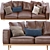 Newport 2-Piece Chaise Sectional: Relax in Style 3D model small image 2