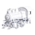 Steampunk Steam Train 3D model small image 8