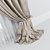 Elegant Brown Curtain 3D model small image 2