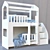 Marvel Bunk Bed - Perfect for Kids! 3D model small image 2