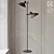Sleek Black Floor Lamp | Halo Design Metropole 3D model small image 2