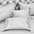 Elegant Linen Bedspread Set 3D model small image 4