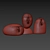 Emotive Oof Face Figurines 3D model small image 5