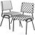 Modern Wire Frame Upholstered Chair 3D model small image 5