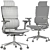 Mesh Net Office Chair 3D model small image 4