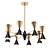 Elegant Cairo Chandelier - Black Gold 3D model small image 1