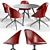 Arper Cila Chair + Meety Table Set 3D model small image 1