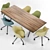 Arper Cila Armchair & Meety Wood Table Set 3D model small image 4