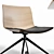 Arper Catifa 53 Trestle Fixed Chair & Meety Trapezoidal Wood Table 3D model small image 3