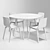 Modern Arper AAVA Chair Set with Gher Table 3D model small image 5