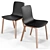 Modern Arper AAVA Chair Set with Gher Table 3D model small image 8