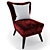 Evald Clara Chair with Decorative Ikea Cushion 3D model small image 3