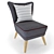 Evald Clara Chair with Decorative Ikea Cushion 3D model small image 4