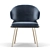 Elegant Windsor Upholstered Chair 3D model small image 2