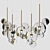 Bubble Linear Chandelier: Elegant Illumination 3D model small image 2