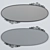 Versatile Oval and Round Mirrors, EKNE, IKEA 3D model small image 2