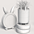 Decorative Rabbit Plant Set with Clock 3D model small image 2