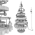 Vintage Steampunk Christmas Tree 3D model small image 3