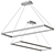 Sleek Circ Square Pendant Light by GROK 3D model small image 4