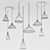 Sleek Swell 3-Light Chandelier 3D model small image 2