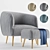 Elegant Sofa Chair: Compact and Stylish 3D model small image 1