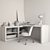 Dillon Peninsula Desk Set 3D model small image 4