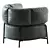 Modern Leather Armchair: Calligaris QUADROTTA 3D model small image 3