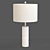 Sleek Gray and White Zoey Table Lamp 3D model small image 3