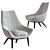 Elegant ERMES Armchair: Contemporary Comfort 3D model small image 3