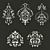 Modern Geometric Ornament Set 3D model small image 2