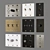 Sleek US Switches in Chic Finishes 3D model small image 3