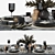 Elegant Dark Tableware Set 3D model small image 9