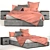 Luxury Linen Bedding Set 3D model small image 1