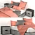 Luxury Linen Bedding Set 3D model small image 2